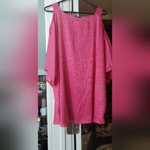 Pink Leopard Print Women's Blouse